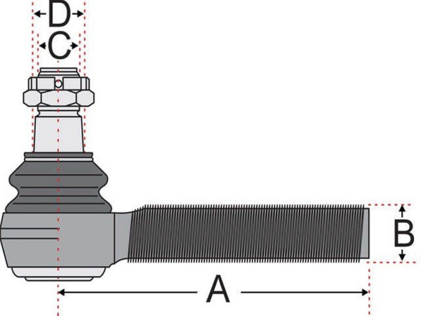 Kloub kulový tyče řízení levý DAF LF45