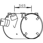 Tlumič výfuku MB MERCEDES, 690x530x420 mm, Euro 3