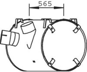 Tlumič výfuku MB MERCEDES, 690x530x420 mm, Euro 3