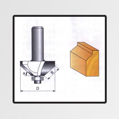 Fréza tvarová do dřeva 8x9,52mm