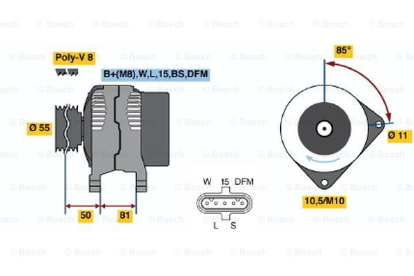 ALTERNATOR DAF LF 100A