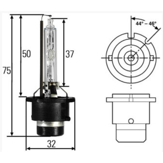 Žárovka xenon D2S 4300K 85V 35W P32d-2 TANGDE