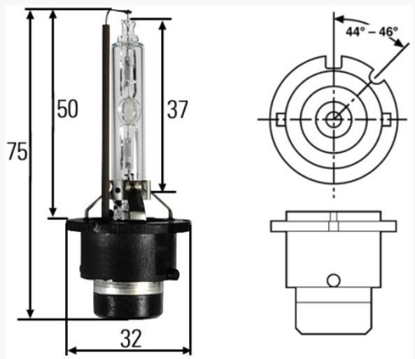 Žárovka xenon D2S 4300K 85V 35W P32d-2 TANGDE