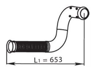 Trubka vstupní RVI RENAULT, 690x530x445 mm, Euro 3