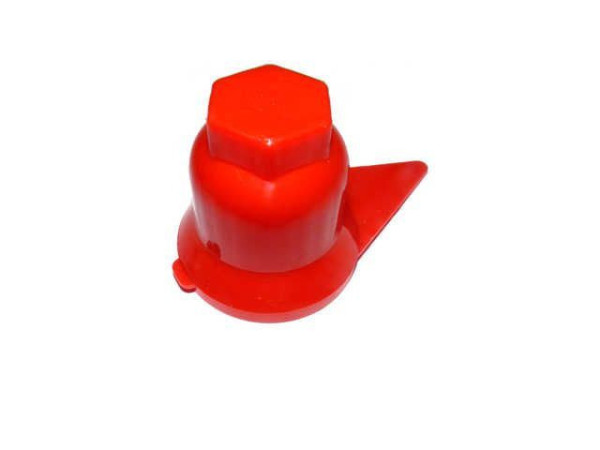 COVER NUT WHEEL 33 RED WITH INDICATOR