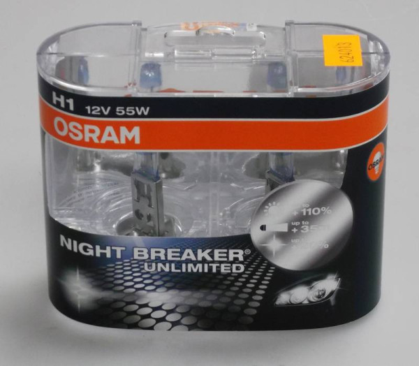 BULB 12V H1 NightBreaker Unlimited DUOPack