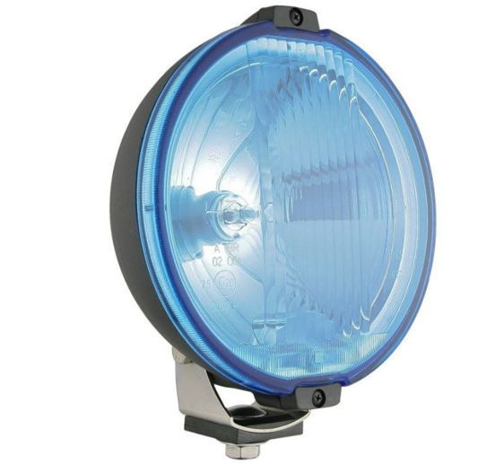 HEADLAMP  halogenový, ROUND BLUE LED kroužek183mm 12V