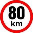 Samolepka rychlosti 80km/h (průměr 150mm)