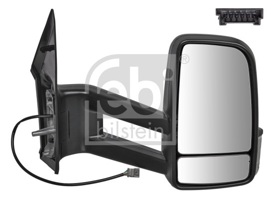 MIRROR h., P,12V, el.ovl. MB Spr.,VW LT, dl2, 344x502