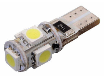 BULB 5 led SMD LED 12V s rezistorem CAN-BUS ready WHITE