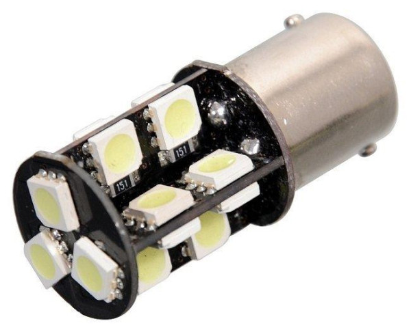 Žárovka 19 SMD LED 12V 5W Ba15S s rezistorem CAN-BUS ready bílá