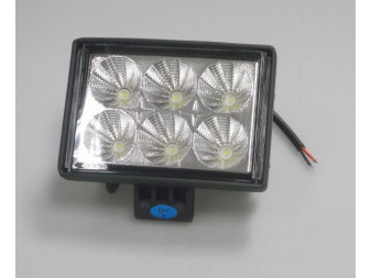 Svítilna pracovní 6 LED, 12-24V, 6*3W, 128x82mm