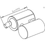 Tlumič výfuku IVECO, 825x395x780 mm, Euro 3