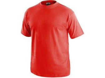 Tričko CXS-DANIEL Leaf, krátký rukáv, červené, 100% bavlna, vel. L, CANIS