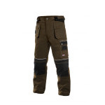 Kalhoty pánské montérkové do pasu CXS-ORION TEODOR, hnědo-černé, vel. 54, CANIS