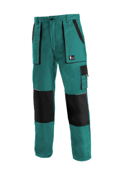 Kalhoty pánské montérkové do pasu CXS-LUXY JOSEF, zeleno-černé, vel. 48, CANIS