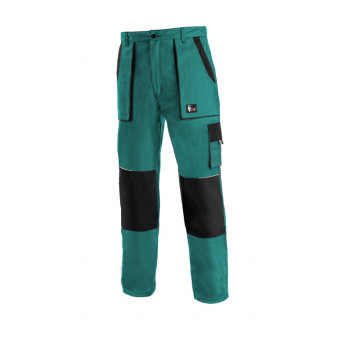 Kalhoty pánské montérkové do pasu CXS-LUXY JOSEF, zeleno-černé, vel. 50, CANIS