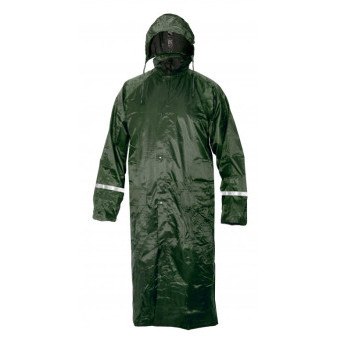 Plášť pogumovaný CXS-VENTO, dlouhý s kapucí, zelený, vel. XL, CANIS