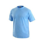Tričko pánské CXS-DANIEL, 100% bavlna, nebesky modré, vel. L, CANIS