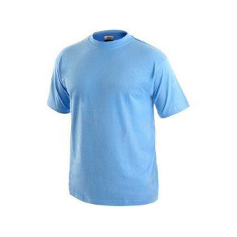 Tričko pánské CXS-DANIEL, 100% bavlna, nebesky modré, vel. XL, CANIS