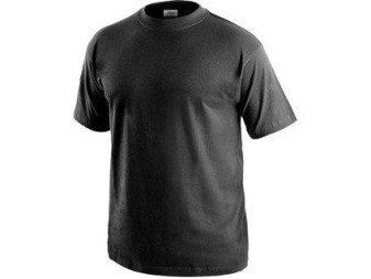 Tričko CXS-DANIEL Leaf, krátký rukáv, černé, 100% bavlna, vel. L, CANIS