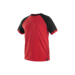 Tričko pánské CXS-OLIVER, 100% bavlna, červeno-černé, vel. 2XL, CANIS