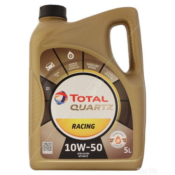 Olej motorový 10W50 TOTAL QUARTZ RACING 5L