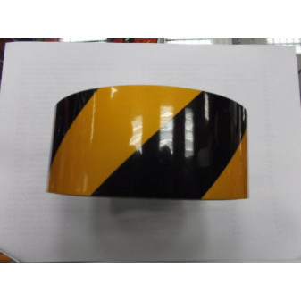Páska lepící varovací černožlutá, 20m, 50mm