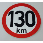 Samolepka rychlosti 130 km (průměr 150mm)