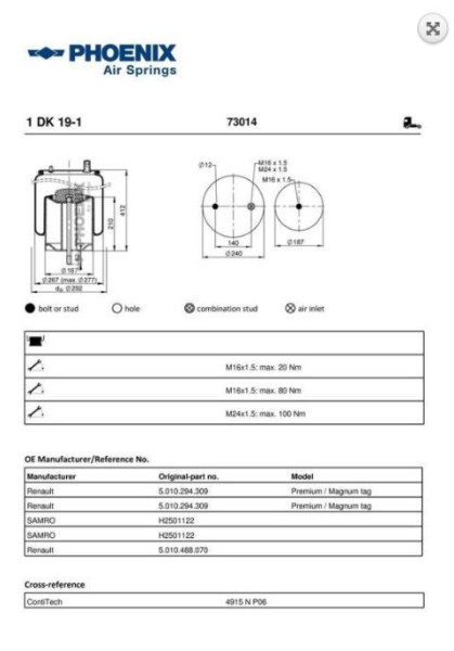 AIR SPRING 4915NP06