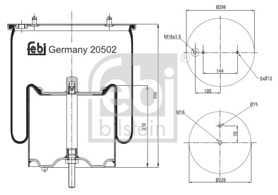 TELESCOPIC DAMPER FRONT DAF