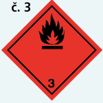 Samolepka ADR 250x250 mm - hořlavé kapaliny