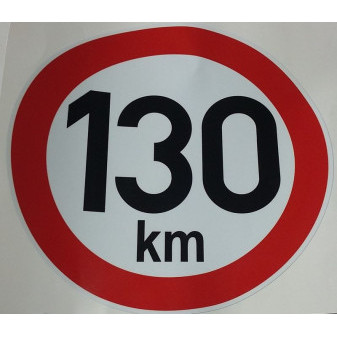 Samolepka rychlosti 130 km (průměr 190mm)
