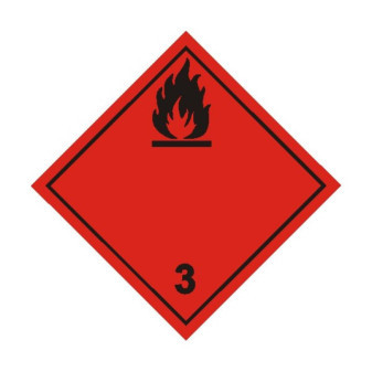 Samolepka Nebezpečí požáru (hořlavé kapaliny) č.3, 5x5 cm