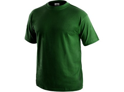Tričko pánské CXS-DANIEL, 100% bavlna, lahvově zelená, vel. XL, CANIS