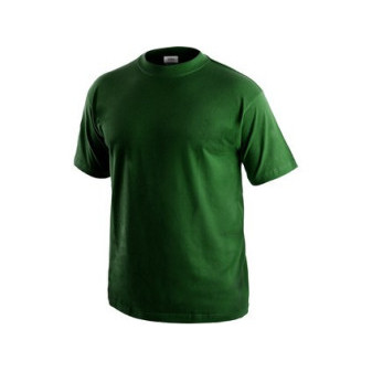 Tričko pánské CXS-DANIEL, 100% bavlna, lahvově zelená, vel. 3XL, CANIS