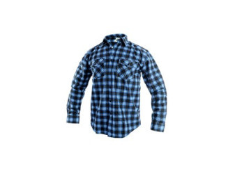 Košile pánská flanelová s dlouhým rukávem CXS-TOM, modro-černá, vel. 45/46, CANIS