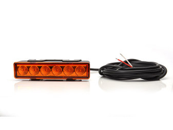 Lampa výstražná vestavná 6 diod 12/24V oranžová 7 funkcí
