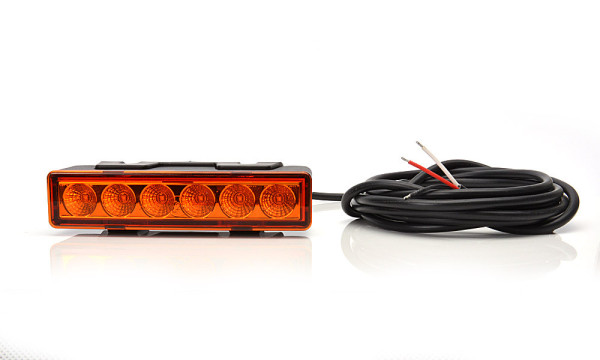 Lampa výstražná vestavná 6 diod 12/24V oranžová 7 funkcí