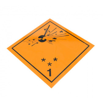 Tabule reflexní ADR oranžová - výbušné látky a předměty (250x250 mm)