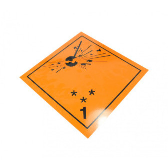 Tabule reflexní ADR oranžová - výbušné látky a předměty (300x300 mm)