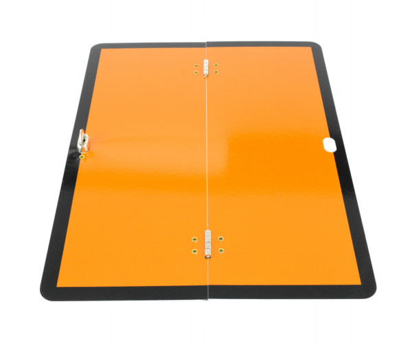 Tabule reflexní ADR oranžová sklápěcí horizontálně, s rámečkem (400x300 mm)
