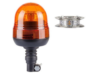 Maják 12V/24V LED oranžový na tyč zábleskový cree led