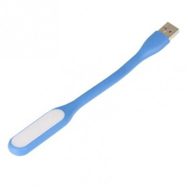 Lampička silikonová USB, 6 LED modrá