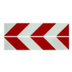Samolepka reflexní červeno bílé šrafování, značení kontejnerů (705x141 mm) sada 2 ks, reflexní třída 2