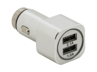 Zástrčka 2x USB 12-24V 5V(1.0;2.1A) METAL