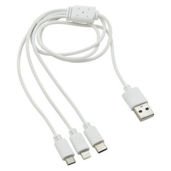 Kabel USB nabíjecí 3v1 (mikro USB, IPhone, USB C)