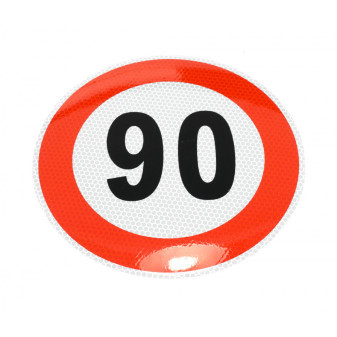 Samolepka rychlosti 90 km reflexní (průměr 200mm)