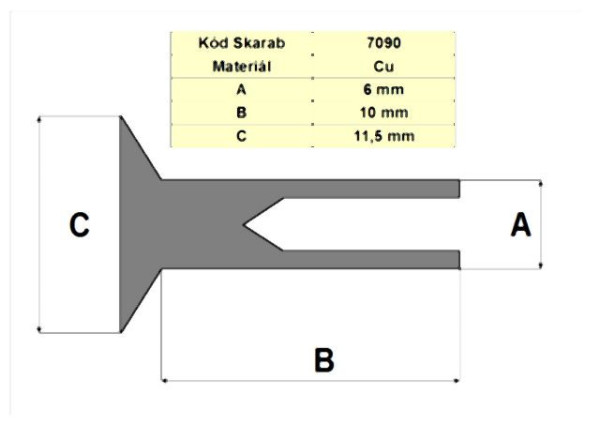 RIVET 6*10 Cu SEMITUBULAR