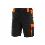 Kraťasy pánské montérkové CXS-SIRIUS BRIGHTON, černo-oranžové, vel. 50, CANIS
